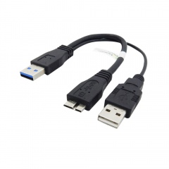 کابل USB 3.0 Micro B هارد با شارژر فرانت 20 سانتی متری